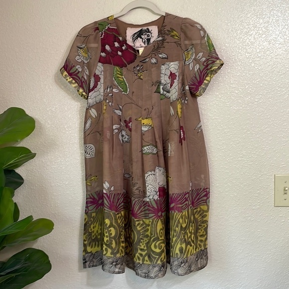 Lucca baby doll short sleeves floral print mini dress - Picture 4 of 15